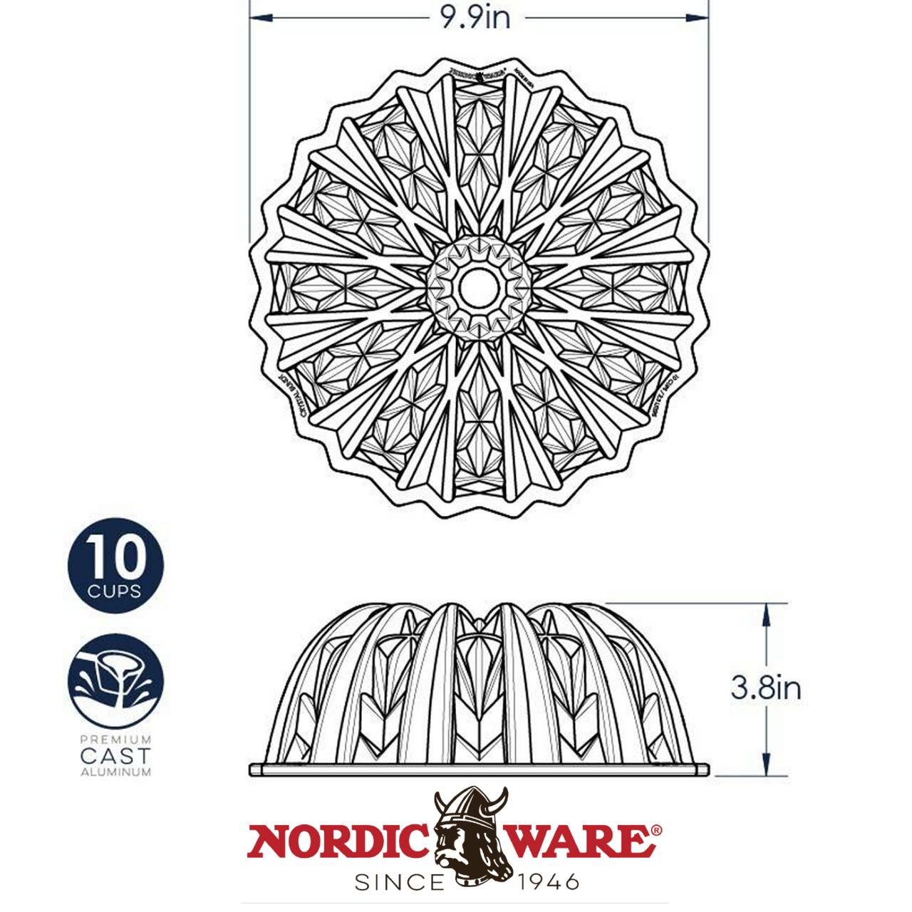 Stampo Crystal Bundt Pan Nordic Ware NW 92877 - immagine 6