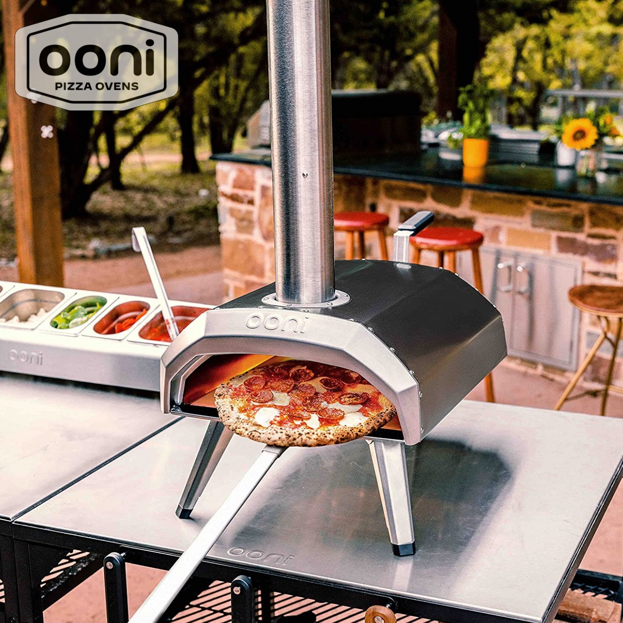 Kit forno pizza a pellet Fyra 12 Ooni + Pala giro pizza Ooni + Sacco pellet 3 kg - immagine 2