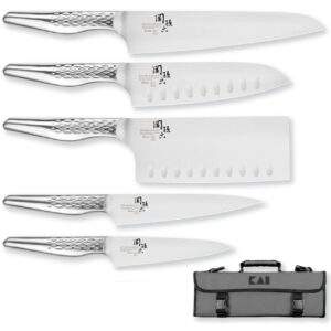 Set 5 coltelli + borsa Kai Seki Magoroku Shoso