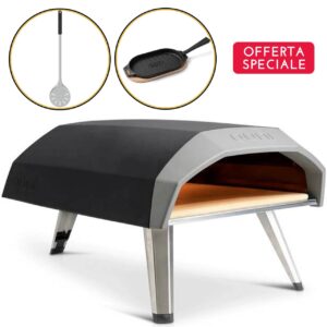 Kit forno pizza Koda 12 + pala giro pizza Ooni + piastra in ghisa