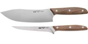 Set 2 coltelli Due Cigni Linea 1896 in noce