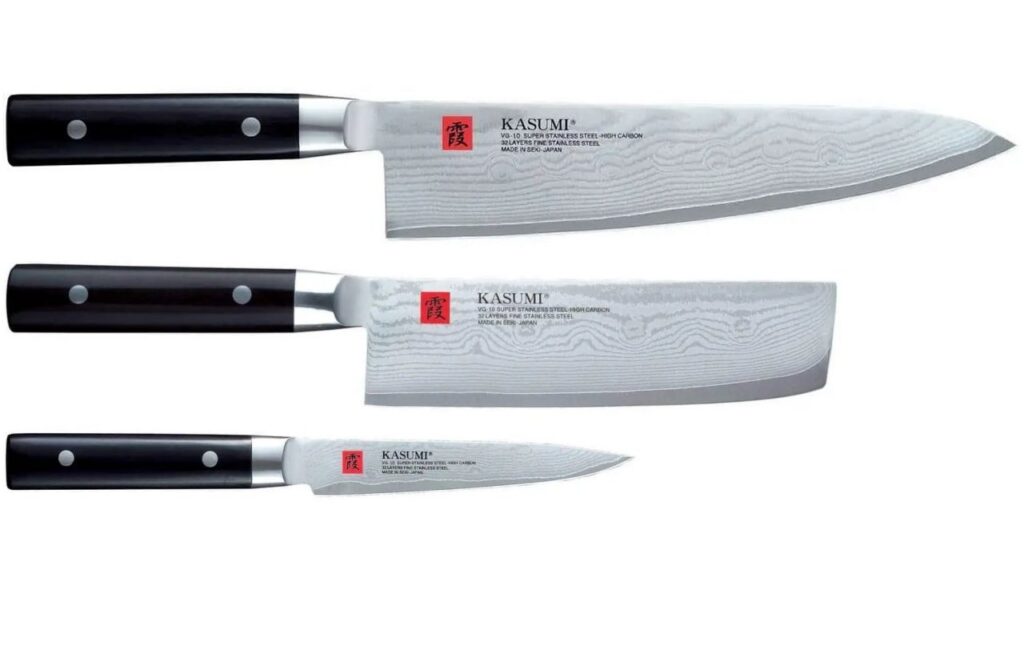 Set Kasumi serie Damascus 3 coltelli