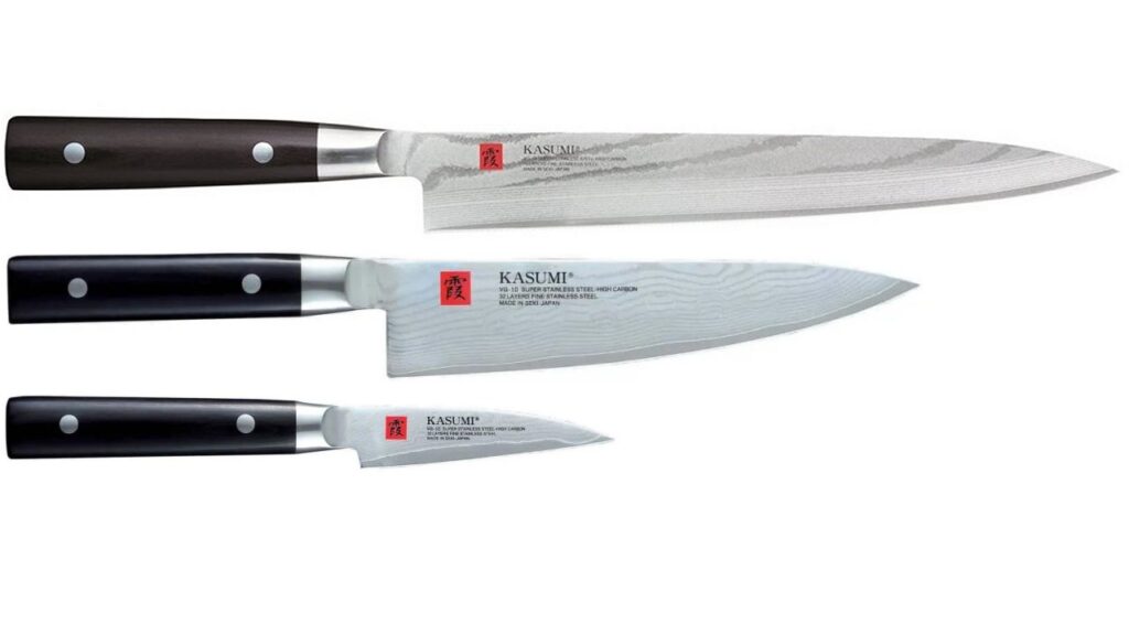 Set 3 coltelli Kasumi serie Damascus