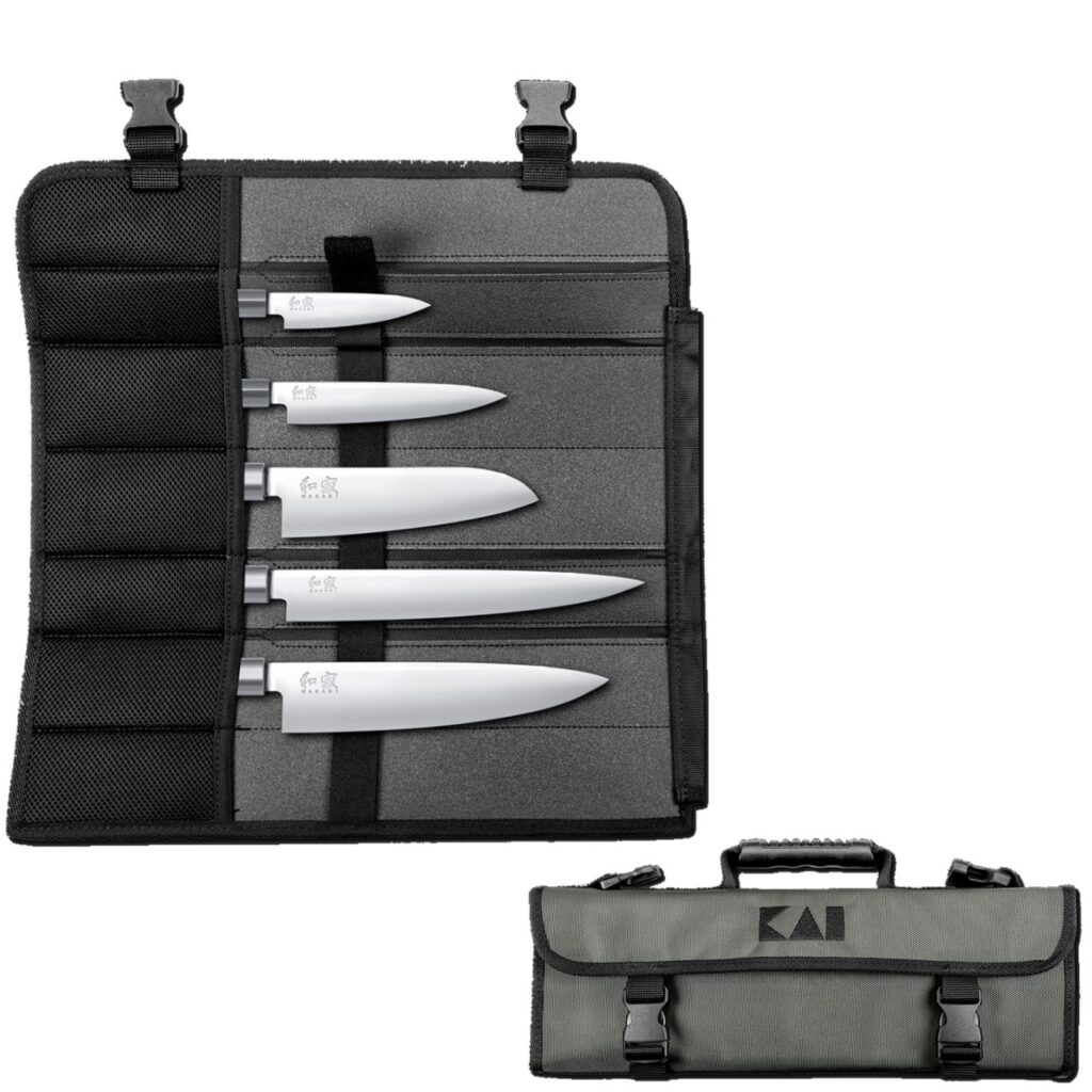 Set coltelli da cucina Kai Wasabi + Borsa portacoltelli DM-0781EU67