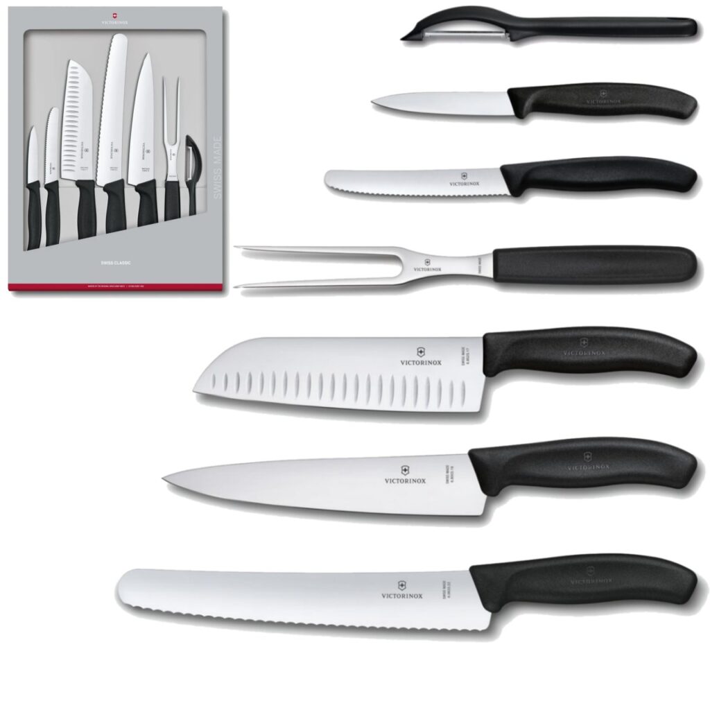 Set 7 pezzi da cucina Victorinox linea Swiss Classic nero 6.7133.7G