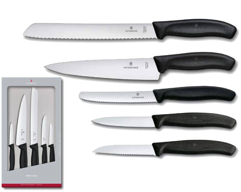 Set 5 coltelli Victorinox linea Swiss Classic nero 6.7133.5G