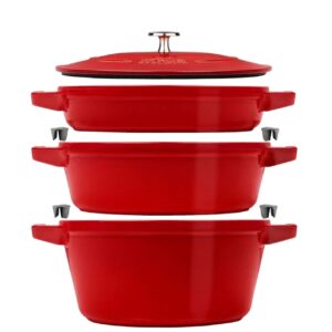 Set pentole in ghisa Staub 3 pezzi impilabili 40508-3