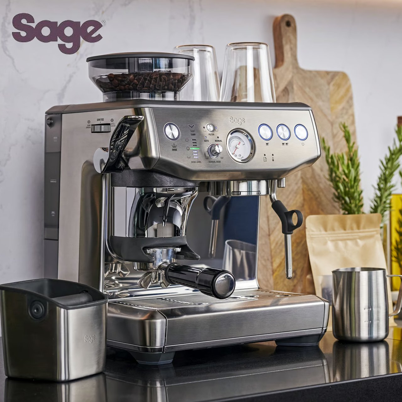 Sage macchina da caffè The Barista Express Impress SES876BSS4EE01 - immagine 8