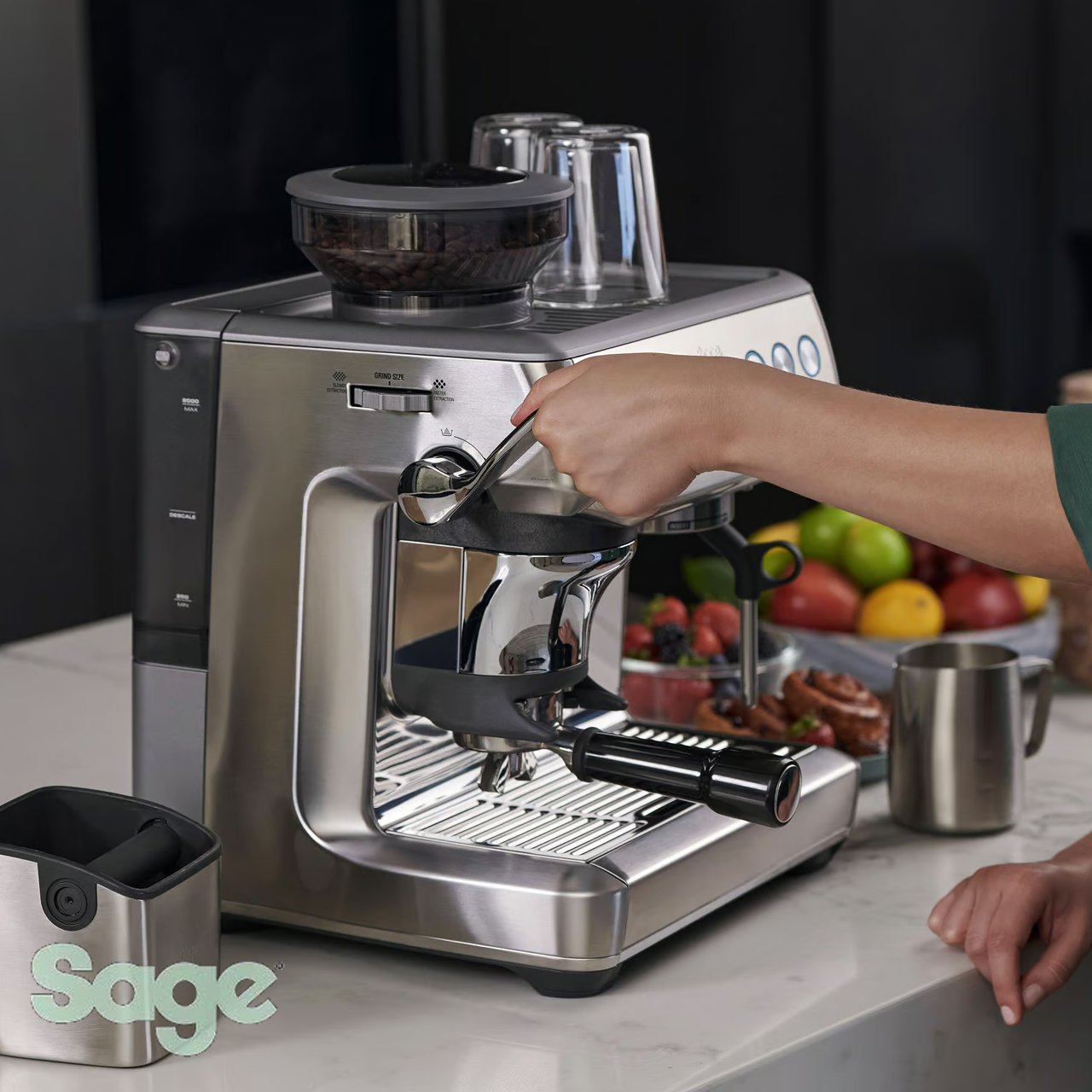 Sage macchina da caffè The Barista Express Impress SES876BSS4EE01 - immagine 10