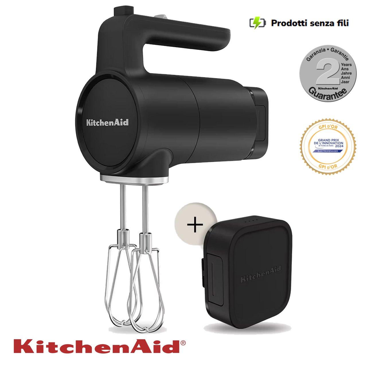 Sbattitore elettrico senza fili KitchenAid Go 5KHMR762BM - immagine 2