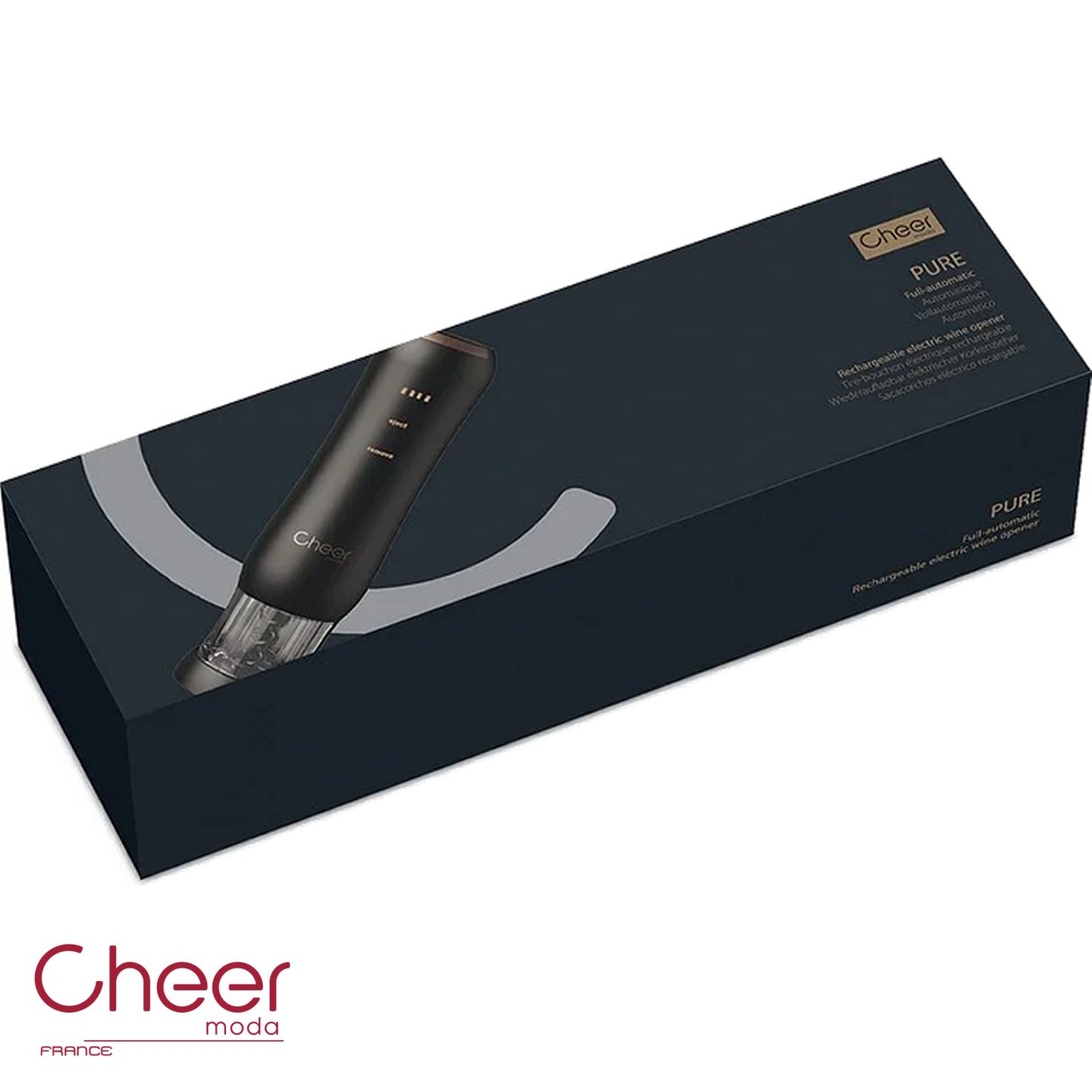 Pure apribottiglie elettrico automatico ricaricabile Cheer Moda CH43749 - immagine 7