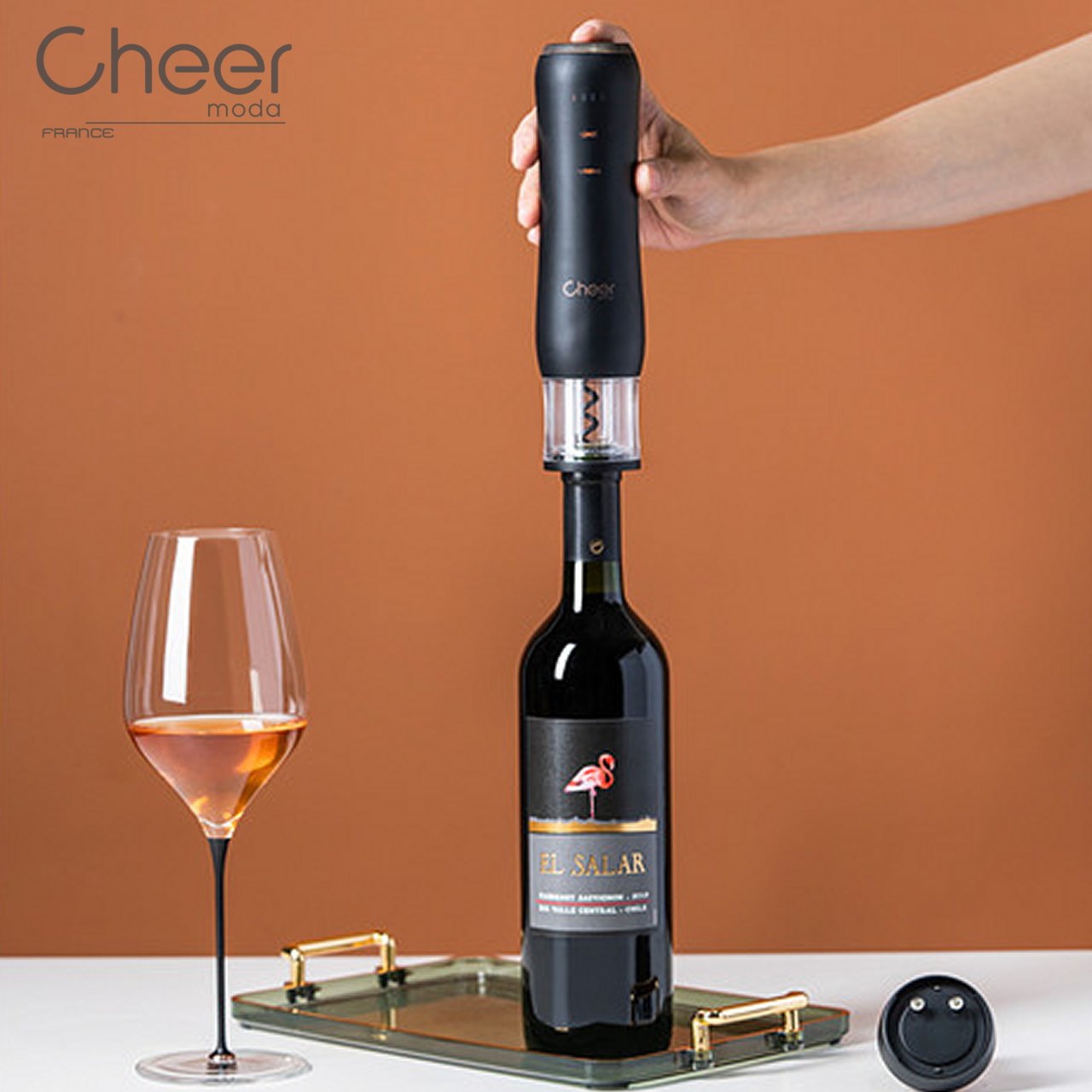 Pure apribottiglie elettrico automatico ricaricabile Cheer Moda CH43749 - immagine 11