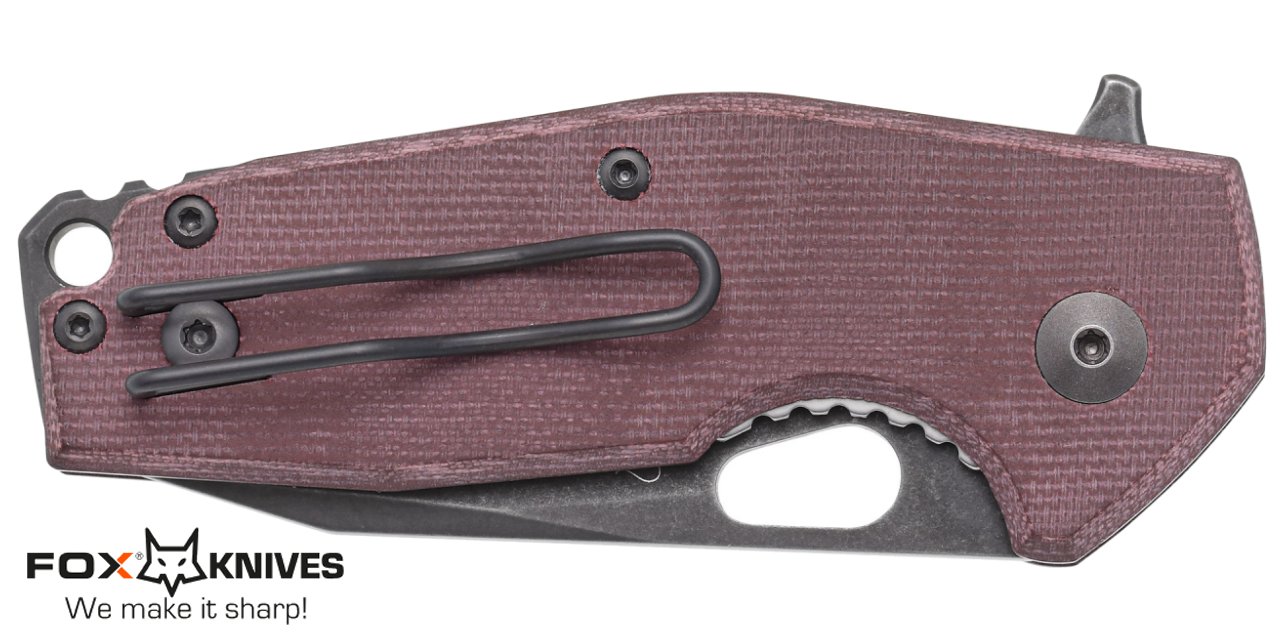 Coltello Fox Suru chiudibile Micarta burgundy FX-526LI MBU - immagine 3