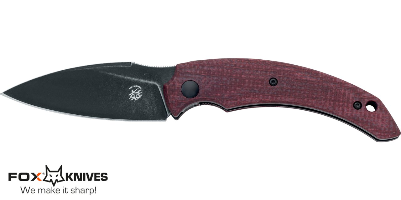Coltello Fox Honos chiudibile Micarta Jute Plum FX-538 MP - immagine 2
