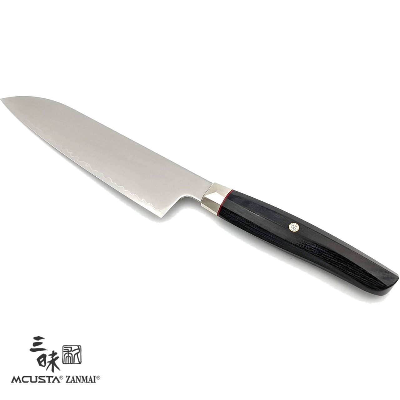 Coltello Santoku 18 cm Mcusta Zanmai Revolution Black ZRB-1203G - immagine 3