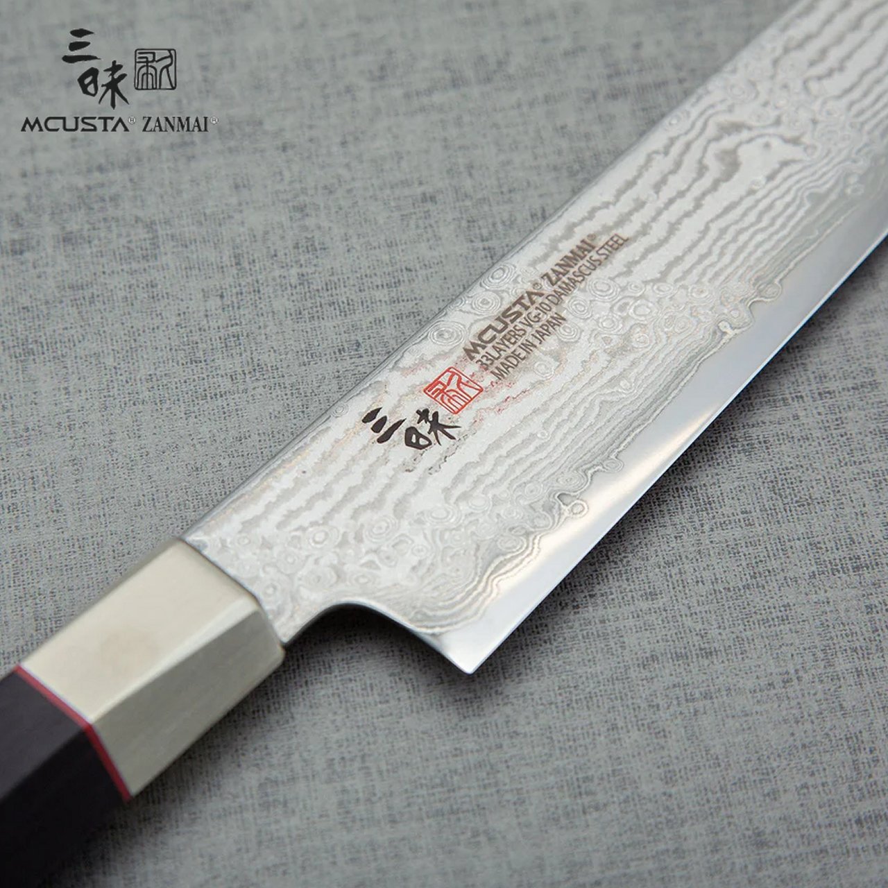 Coltello Sujihiki 24cm Mcusta Zanmai Hybrid Damascus Splash HZ2-3010DS - immagine 5