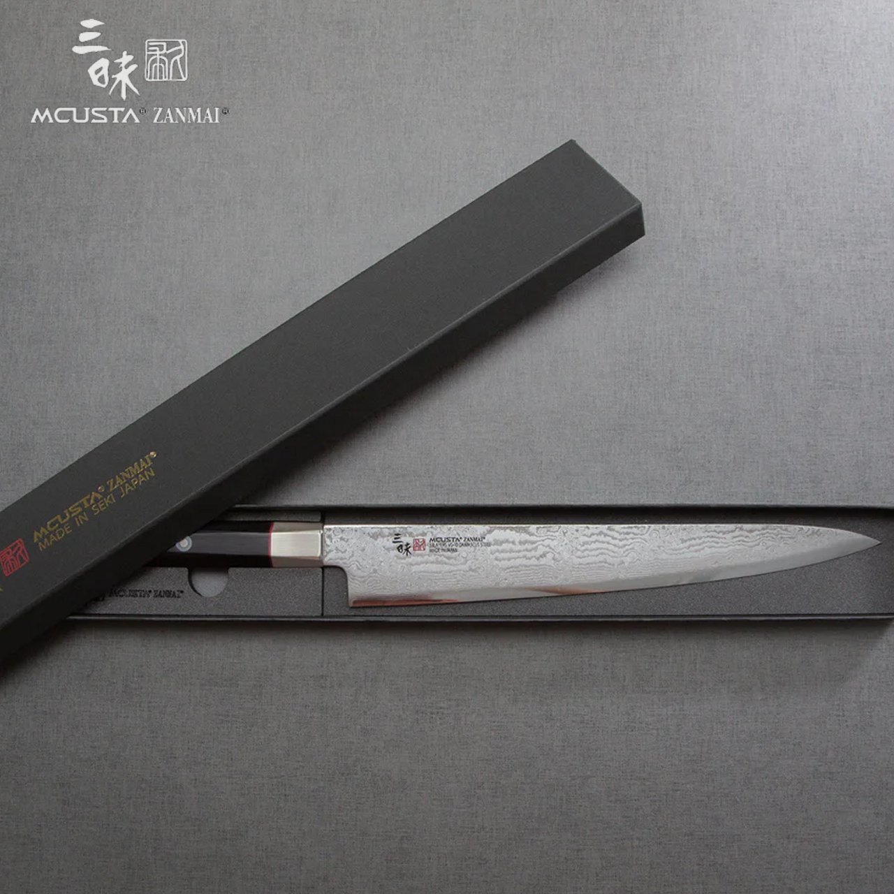 Coltello Sujihiki 24cm Mcusta Zanmai Hybrid Damascus Splash HZ2-3010DS - immagine 6