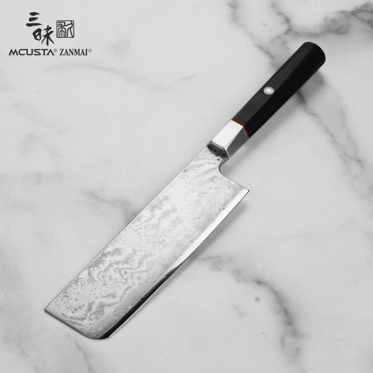 Coltello Nakiri 16,5 cm Mcusta Zanmai Hybrid Damascus Splash HZ2-3008DS - immagine 3