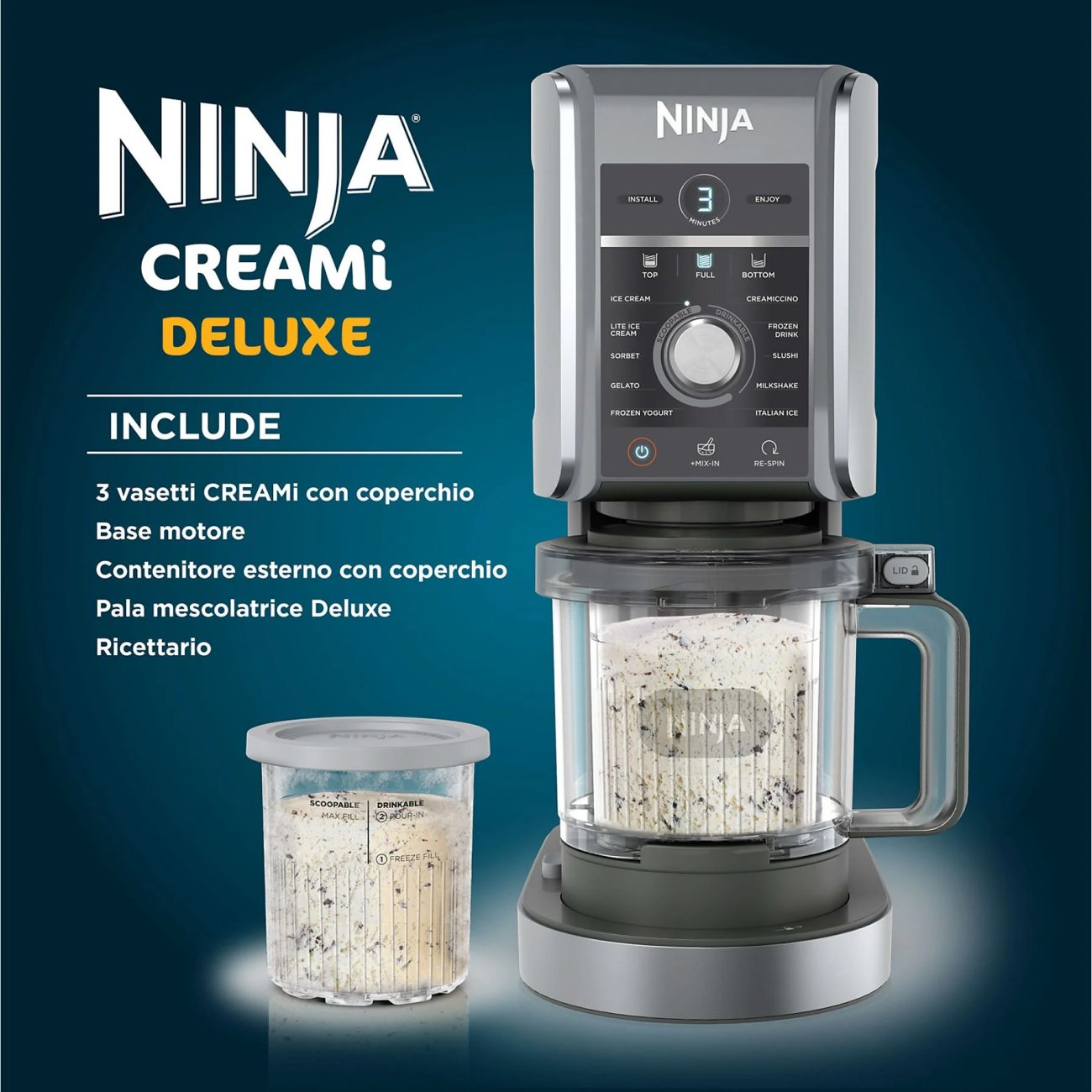 Gelatiera Ninja Creami Deluxe NC501EU - immagine 5