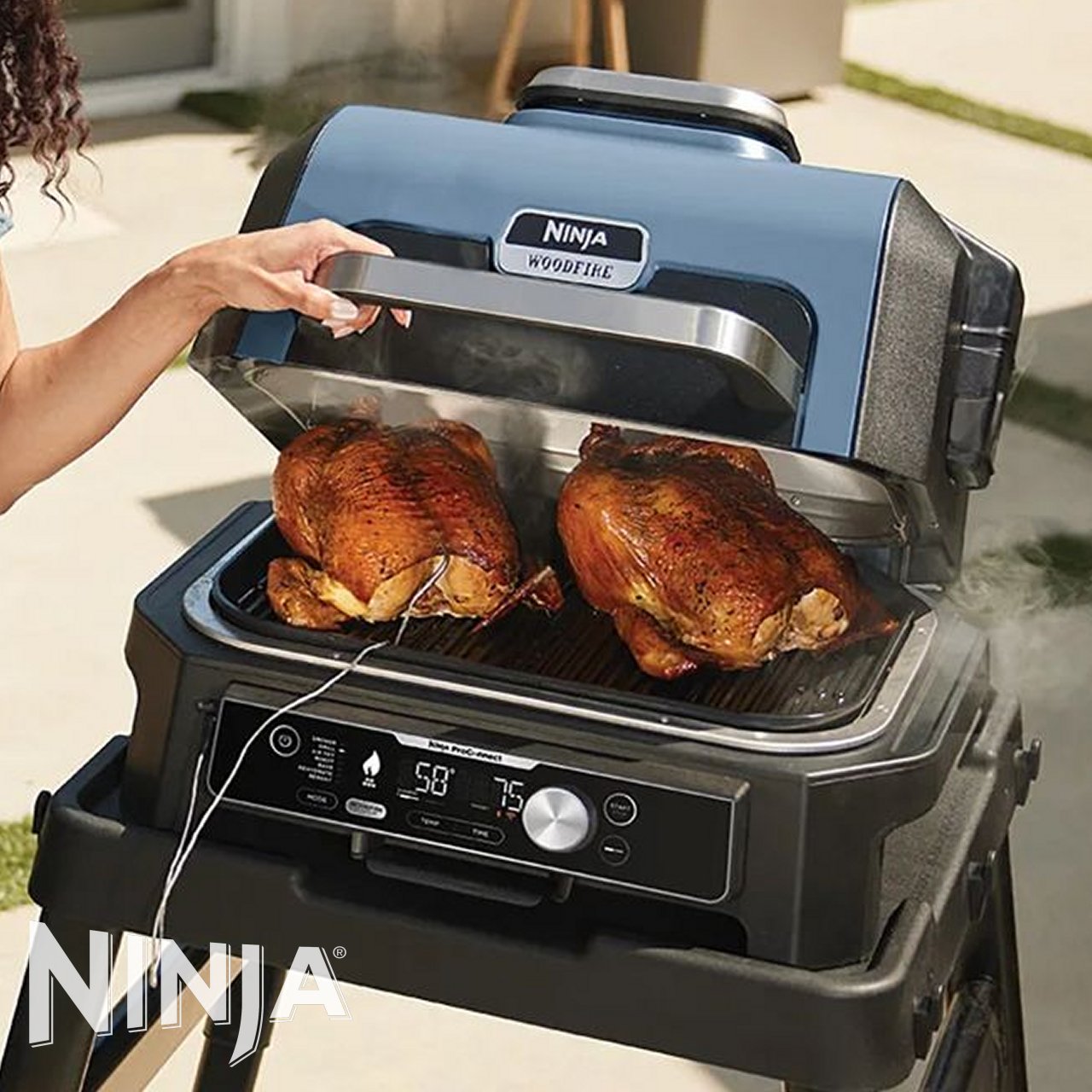 Barbecue ellettrico Ninja Woosdire Pro XL con affumicatore OG901EU - immagine 8