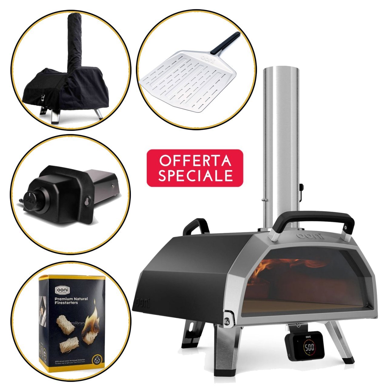 Set completo forno pizza Ooni Karu 2 Pro + accessori Ooni