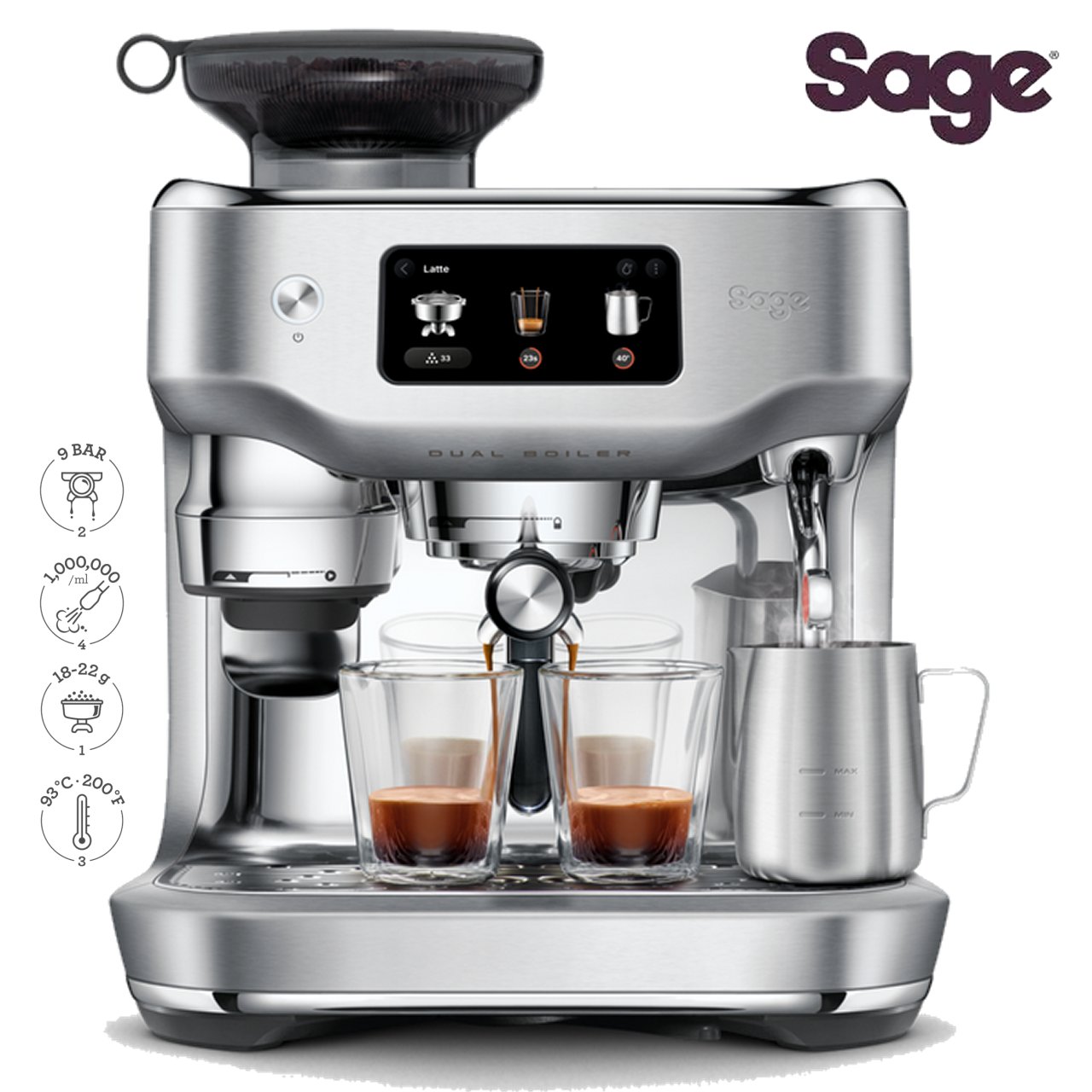 Sage macchina da caffè The Oracle™ Dual Boiler SES995BSS4EEU1 - immagine 2