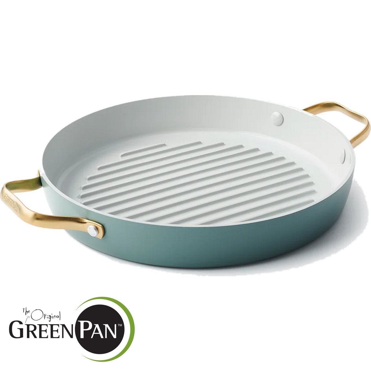 Bistecchiera GreenPan Padova 28 cm Sky Blue con coperchio CC002483-001 - immagine 3