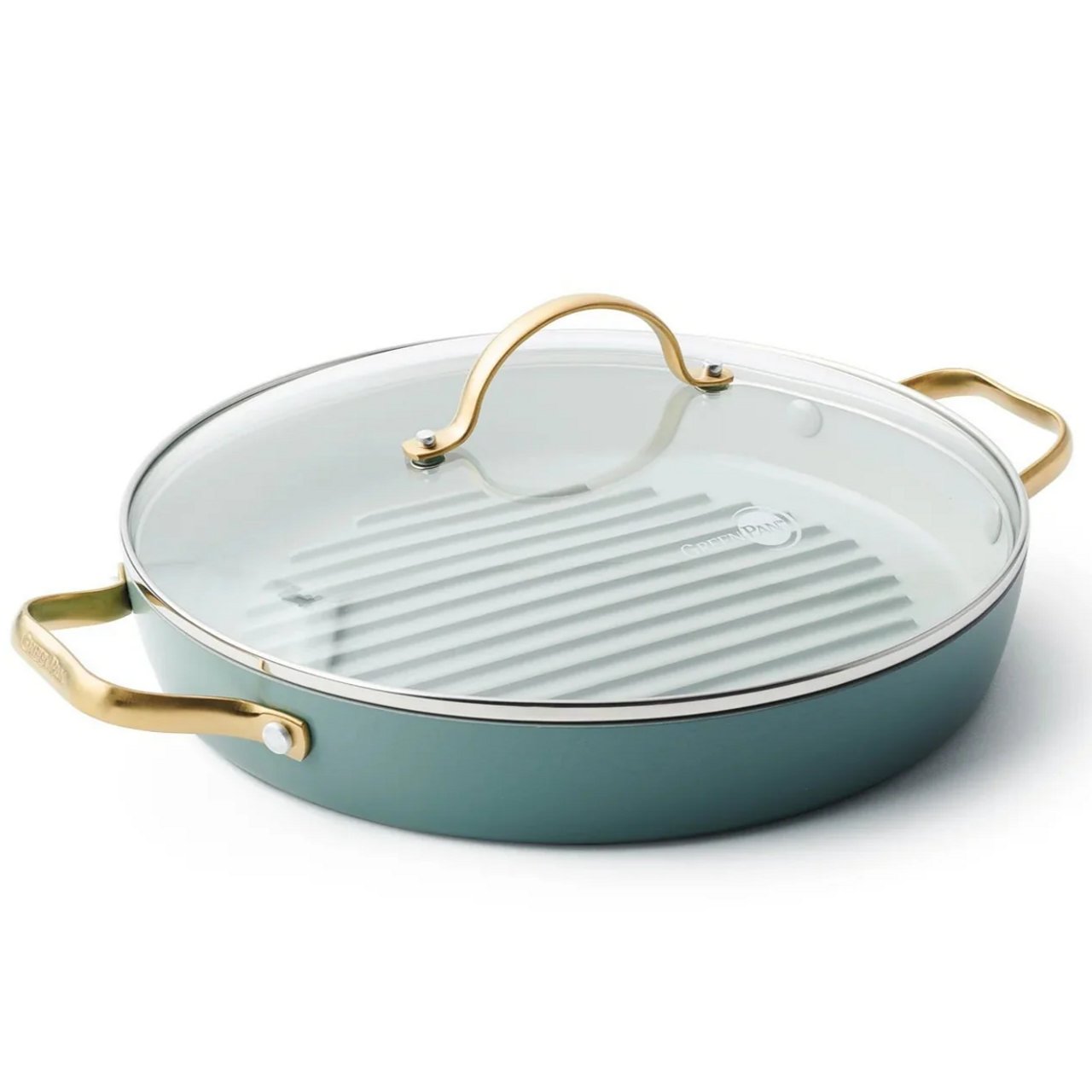 Bistecchiera GreenPan Padova 28 cm Sky Blue con coperchio CC002483-001