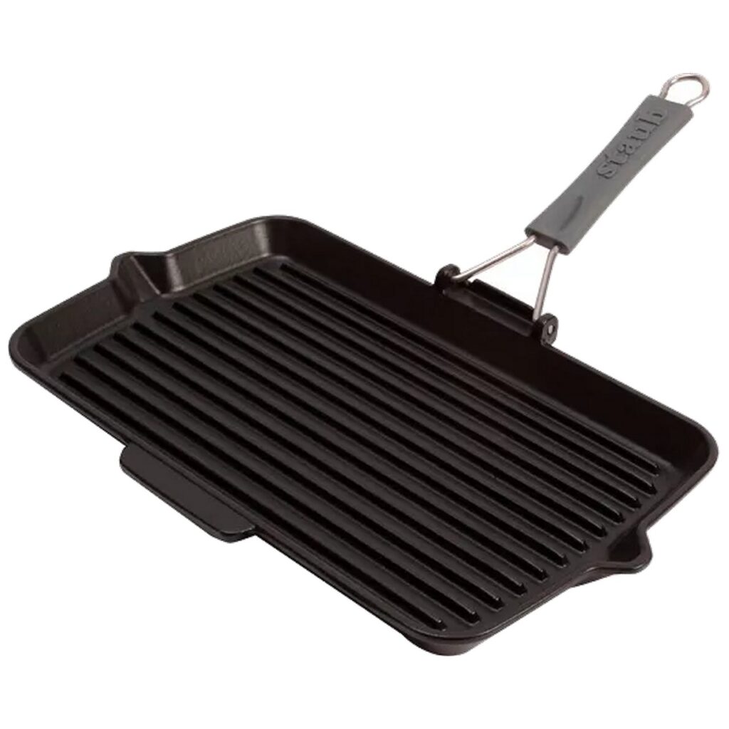 Bistecchiera Staub in ghisa con manico pieghevole 34 x 21 cm 1007363