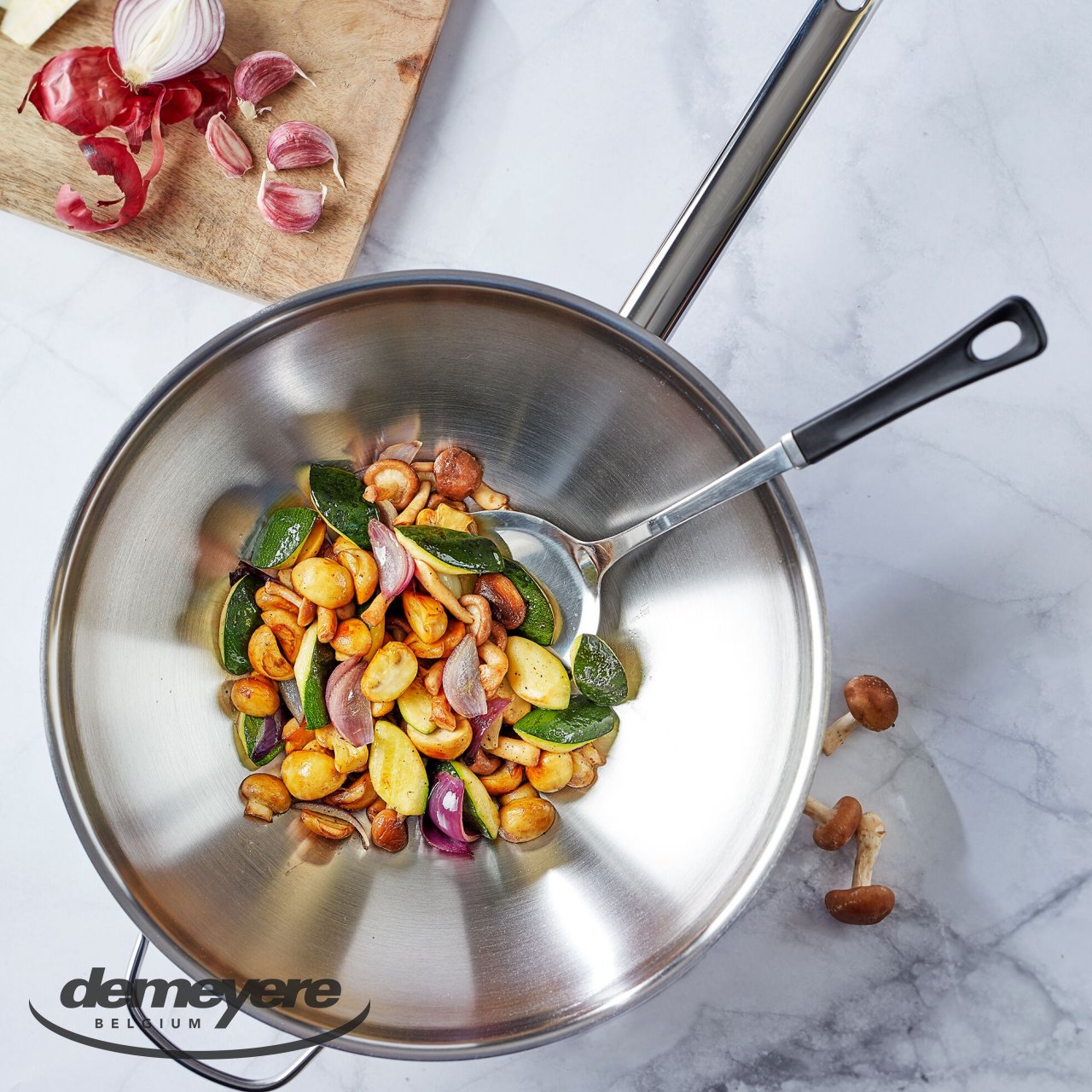 Wok Demeyere Specialities Apollo 7 strati da 32 o 36 cm 40850-2 - immagine 6