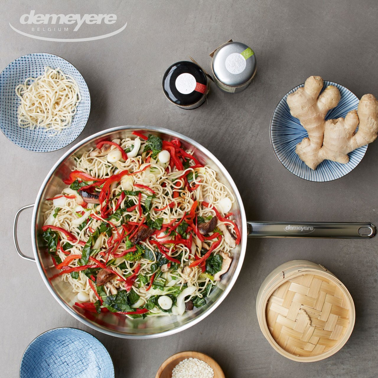 Wok Demeyere Specialities Apollo 7 strati da 32 o 36 cm 40850-2 - immagine 7