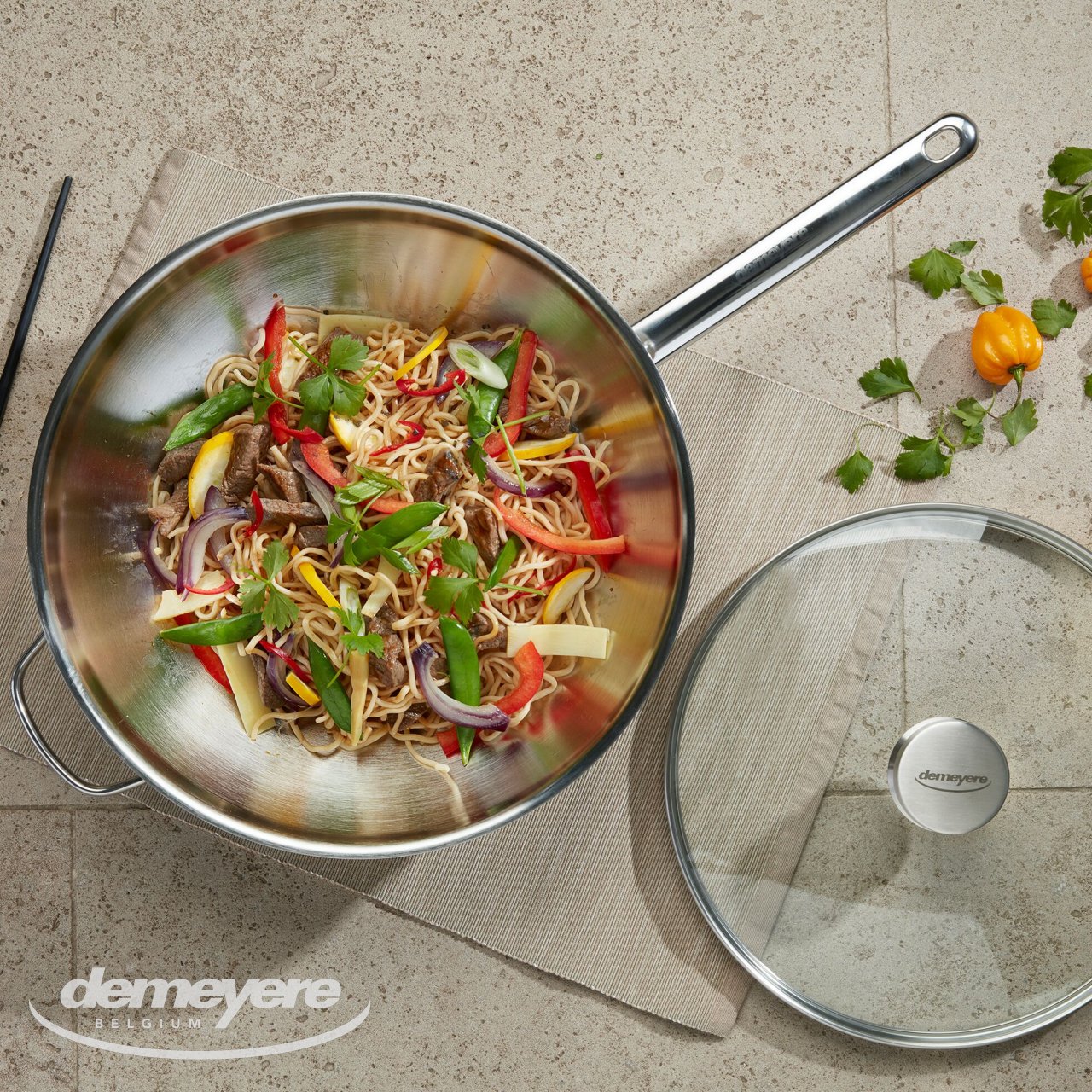 Wok Demeyere Specialities Apollo 7 strati da 32 o 36 cm 40850-2 - immagine 8