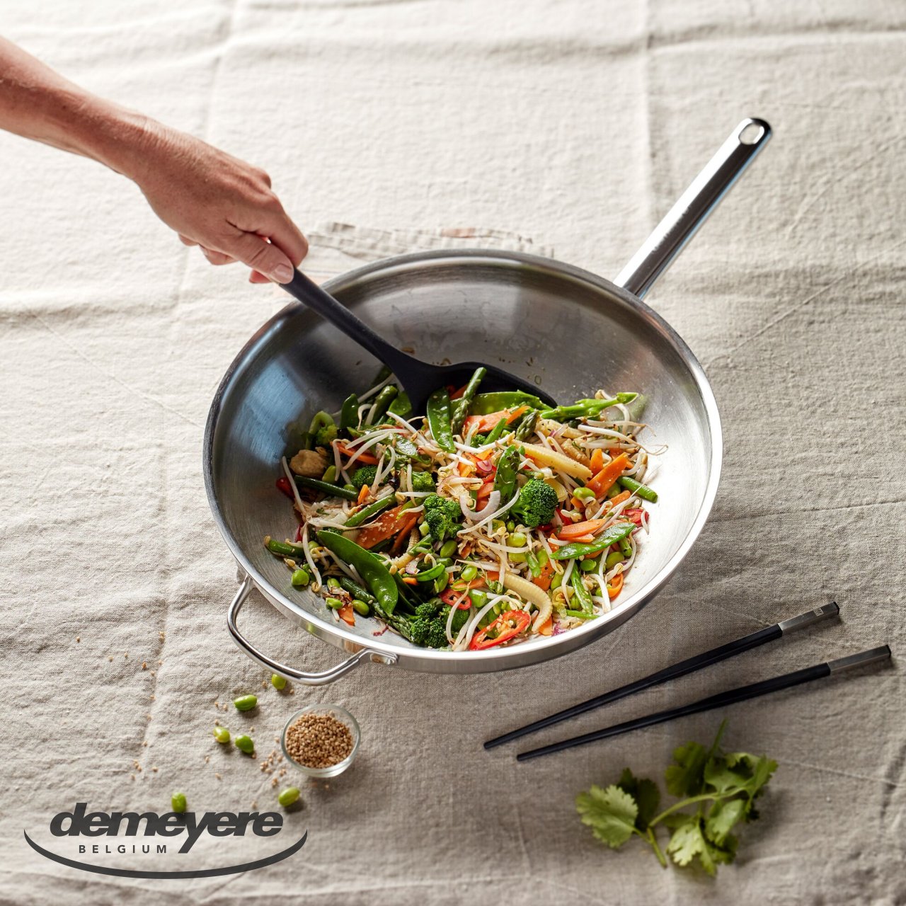 Wok Demeyere Specialities Apollo 7 strati da 32 o 36 cm 40850-2 - immagine 9