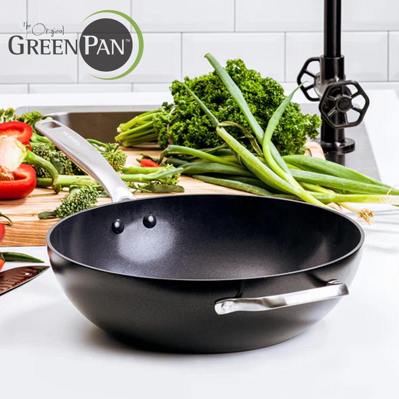 Wok GreenPan Copenhagen 30 cm CC003111-001 - immagine 8