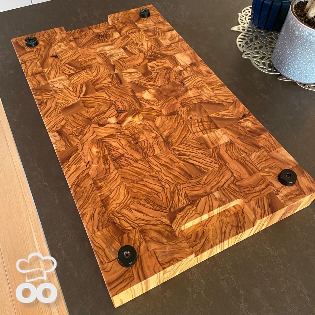 Tagliere artigianale in Olivo 55 x 32 cm TA020 - immagine 5