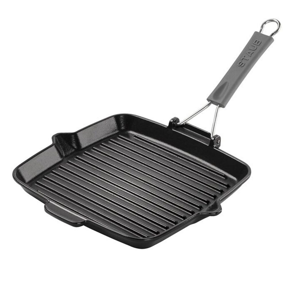 Bistecchiera Staub in ghisa quadrata con manico pieghevole 24 x 24 cm 1003962