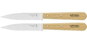 Set 2 coltelli Opinel seghettato N° 113 Naturale O-113-2